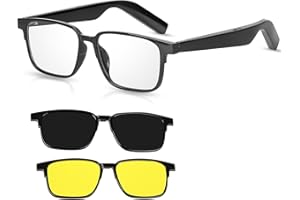 DELHI TORNADO Smart Glasses, Bluetooth Audio Glasses for Men Women with Dual Stereo Speakers,Open Ear Music&HD Calling,Touch&Voice Assistant, IPX4 Sweat-resistant,Charging 90Min&6hrs Battery Life