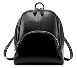 Zicac Womens Fashion Simple Style Leather Backpack Shoulder Bag