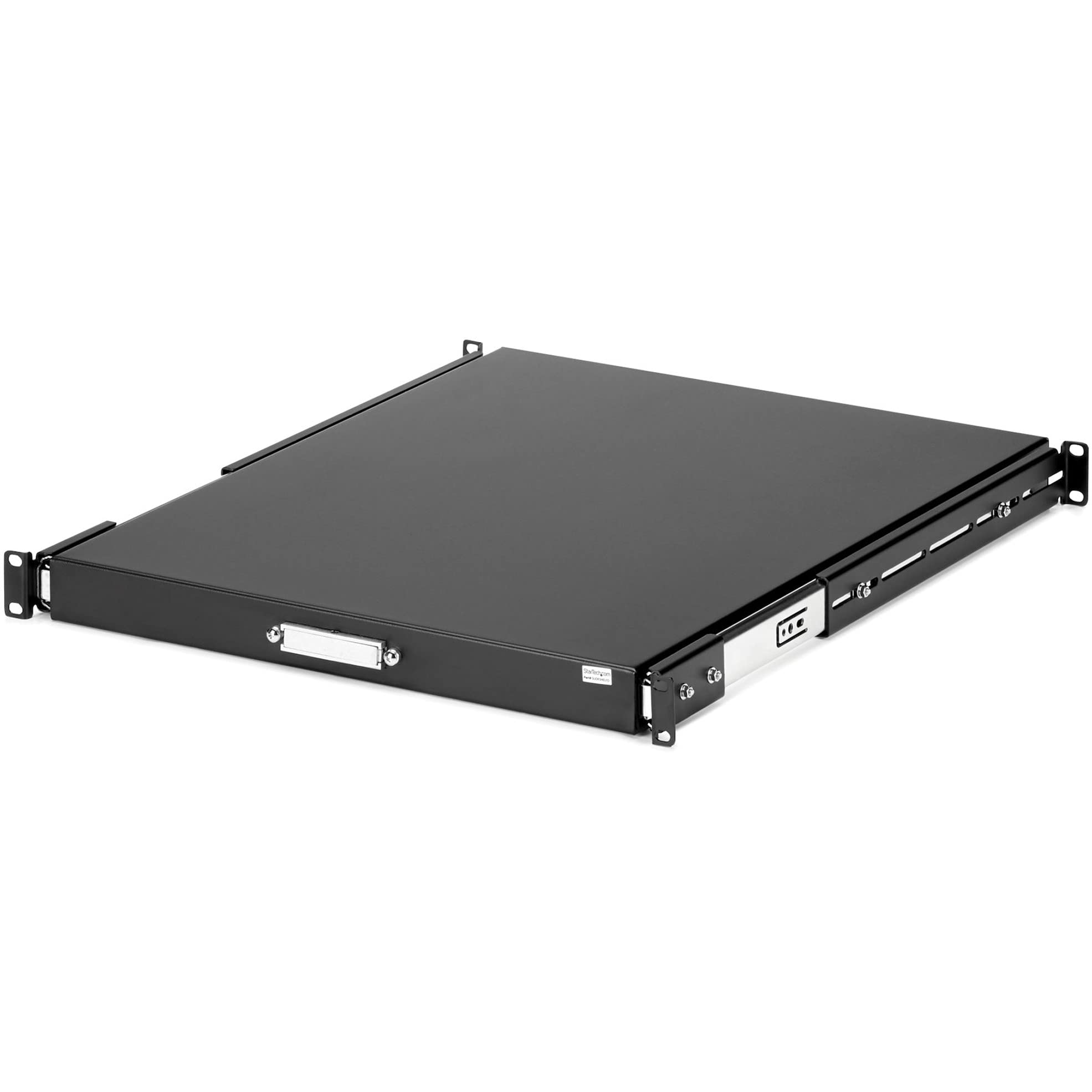StarTech.com 1U Sliding Server Rack Mount Keyboard Shelf Tray - 55lbs - 22" Deep Steel Pull Out Drawer for 19" AV, Network Equipment Rack (SLIDESHELFD)
