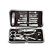 Manicure Pedicure Set Nail Clippers - 12 Pcs Stainless Steel Fingernails Kit - tools for nail Travel Grooming Case, Perfect Nail Care gift for women or men, Toenails Clippers with Leather Case