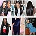 Straight 360 Lace Front Wigs Human Hair Lace Front Wigs With Baby Hair Pre Plucked For Black Women 9A Unprocessed Virgin Brazilian Hair 130% Density (14”,360 wig,natural color)