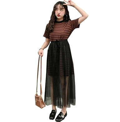 Amazon Duwei ドゥウェイ ワンピース 2点 セット トップス Tシャツ