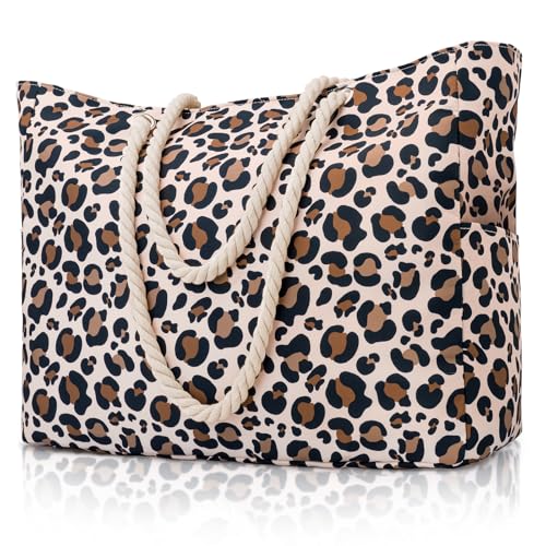 benpen Beach Bag Swimming Bag Women's Waterproof Large with Zip Swimming Pool Bag Large Family Shopping Bag Foldable Shoulder Bag Carry Bag Shopping Bag Travel Bag