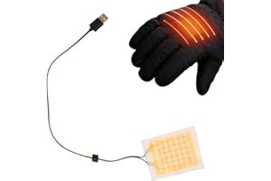 USB Glove Heating Pad | 5V Long-Lasting Fast Heating - Cold Weather Heated Finger Gloves Pad | for Men Women Home Office Outd