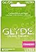 GLYDE Strawberry Flavored Ultra Thin Condoms - 12 Count - Organic Flavor Extract, Ultra-Thin, Vegan, Non-Toxic, Medium Size Natural Rubber Latex, 53mm Yummy Standard Fit