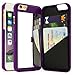 iPhone 7 Plus Case, Bastex Purple Hidden Back Wallet Mirror Case with Stand Feature and Card Holder for Apple iPhone 7 Plus