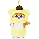 CNAANA Cute Cat Plush Keychain – Soft Plush Pendant, Great Gift for Boys and Girls (Yellow, Standing)