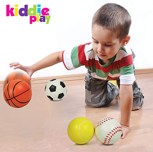 Kiddie Play Set of 4 Balls for Toddlers 1-3 Years 4" Soft Soccer Ball for Kids