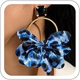 Chunky Leopard Earrings for Women,Big Flower Leopard Print Drop Dangle Earrings,80/90s Statement Earring Jewelry Costume Accessories