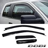 VioletLisa 4pcs Front Rear Smoke Sun/Rain Guard Vent Shade Window Visors For 04-08 Ford F-150 Super/Extended Cab (Except 2004 Heritage)