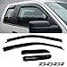 VioletLisa 4pcs Front Rear Smoke Sun/Rain Guard Vent Shade Window Visors For 04-08 Ford F-150 Super/Extended Cab (Except 2004 Heritage)