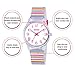 Zeiger Cool Display Easy Read Time Teacher Teen Young Girls Children Kids Watches Resin Band(Colorful)