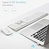 Wireless-Keyboard-and-Mouse-Combo-Sonkir-K-18-24GHz-Ultra-thin-Aluminum-Full-size-Keyboard-with-Free-Cover-Film-3-Adjustable-DPI-Mouse-Set-for-Windows-Laptop-PC-Computer-Smart-TV-Silver Wireless Keyboard Mouse Combo, Sonkir K-18 Full-Size Ergonomic 2.4G Cordless Keyboard with Protective Film and Silent…