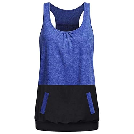 Yvelands Damen Weste beiläufiges ärmelloses Sport Yoga kühles Workout T-Shirt Bluse Tank Tops Tunika