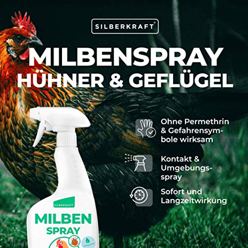Silberkraft Milbenspray 500 ml für Hühner und Ziervögel, zuverlässiger Milbenschutz, effizientes und garantiert hilfreiches Anti-Milben-Mittel – Bild 3