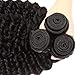 NewYou Brazilian Virgin Deep Wave 3 Bundles with Closure 8A Grade Unprocessed Human Hair with 4×4 Lace Closure Free Part Natural Color (18 20 22 with 16)