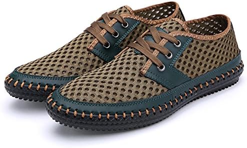 Fruiter Men's Breathable Mesh Walking Shoes Casual Water Shoes FWSM5881-Green-42