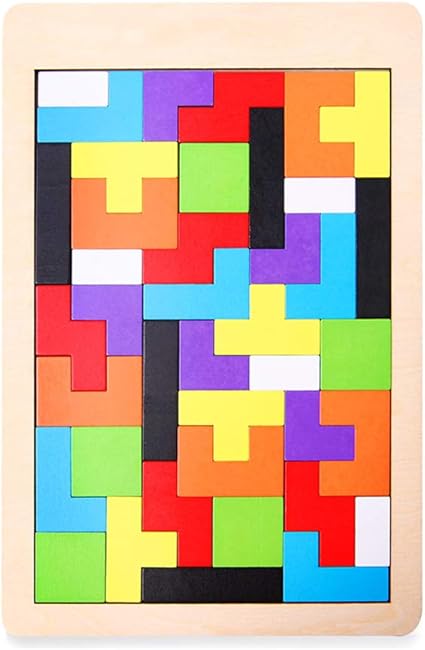 Montessori Puzzle Wooden Tetris Puzzles 