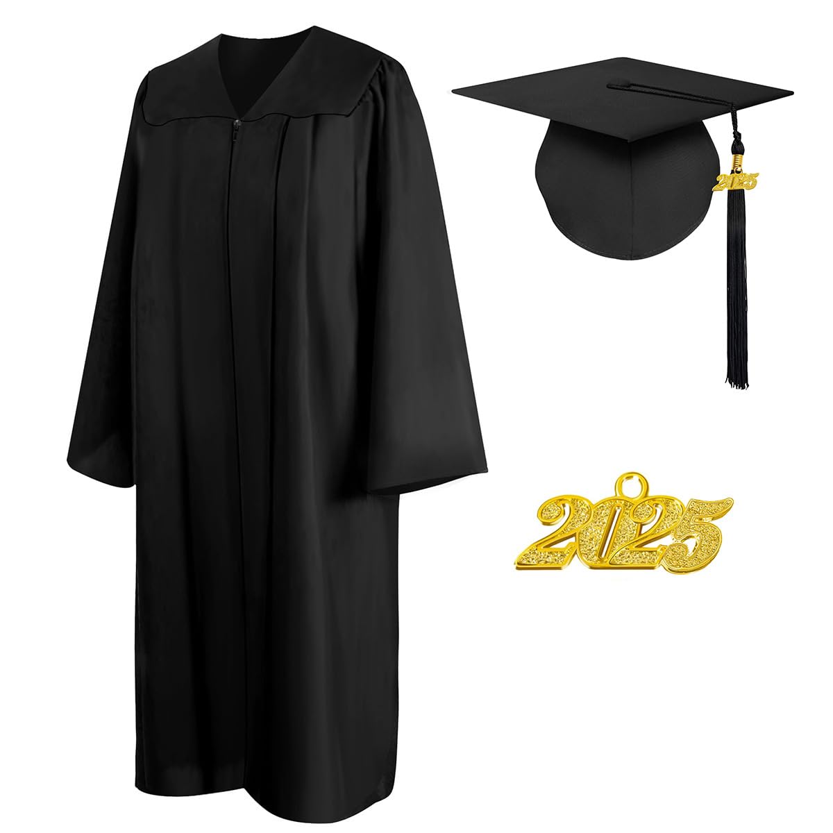 Misscom Unisex Adult Matte Graduation Gown Cap Tassel Set 2025 for High ...