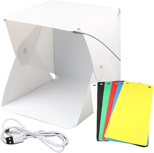 Poitwo - Mini Caja de luz Plegable para Estudio fotográfico: Amazon.es: Hogar