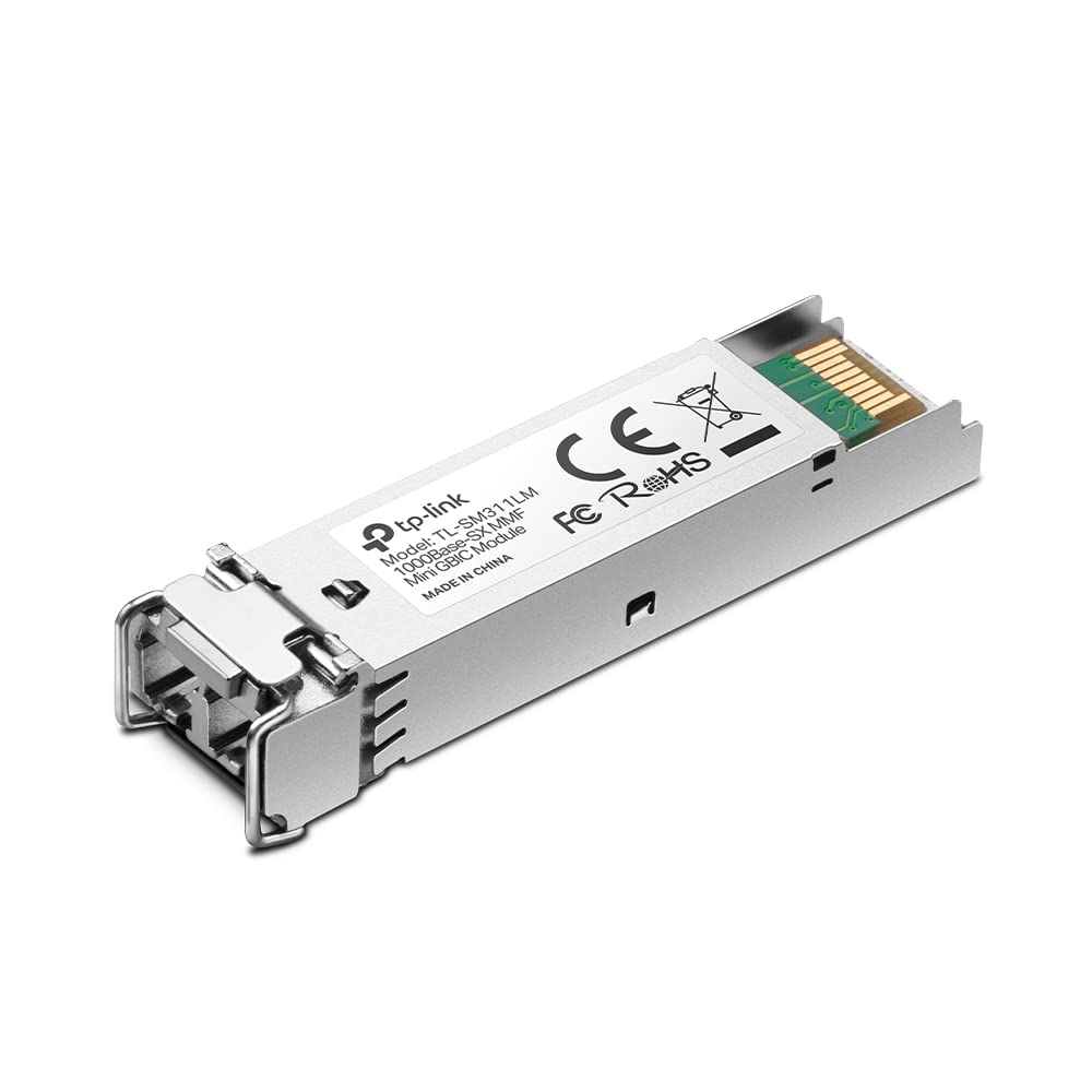 TP-Link SM311LM Gigabit Multi-Mode SFP Module, 1000Base-SX, LC/UPC, 850nm, Up to 550m, DDM, SFP-MSA Compatible, Hot-Swappable
