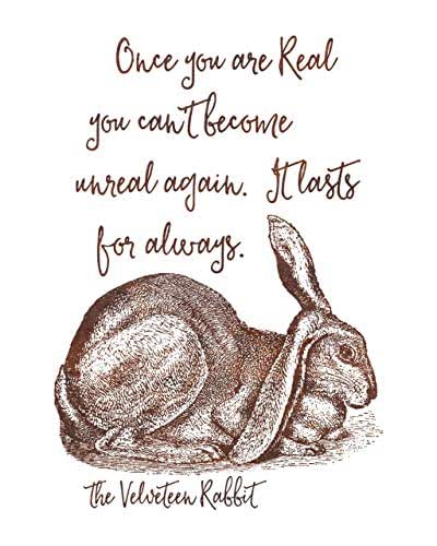 amazoncom velveteen rabbit quote print once you are real