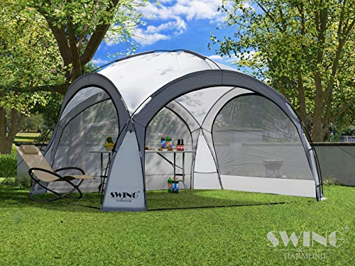 Swing & Harmonie LED Event Pavillon 3,6 x 3,6m DomeShelter Garten Pavillion inkl. Solarmodul Pavilion Designer… – Bild 4