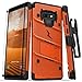 ZIZO Bolt Series for Galaxy Note 9 Case with Holster, Lanyard, Military Grade Drop Tested and Tempered Glass Screen Protector for Samsung Galaxy Note 9 Cover - Orange/Black