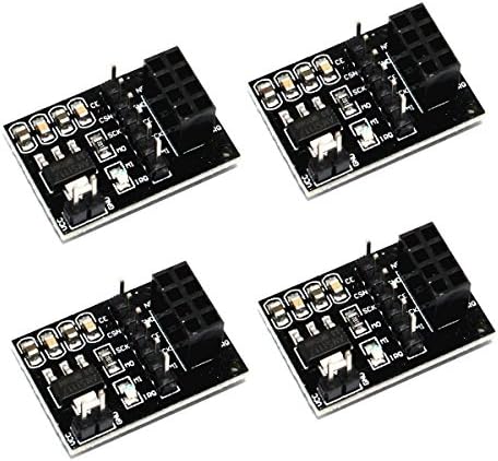 Megmoki 4Pcs Socket Adapter Plate Board 8-Pin NRF24L01+ Wireless Transceiver​ Module