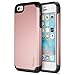 Trianium iPhone SE Case, [Protak Series] Ultra Protective Cases for Apple iPhone SE (2016) & iPhone 5S 5 [Rose Gold] Dual Layer + Shock-Absorbing Hard Bumper Cover