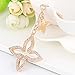 Jzcky Shzrp Creative Hollow Four Leaf Clover Crystal Rhinestone Keychain Key Chain Sparkling Key Ring Charm Purse Pendant Handbag Bag Decoration Holiday Gift