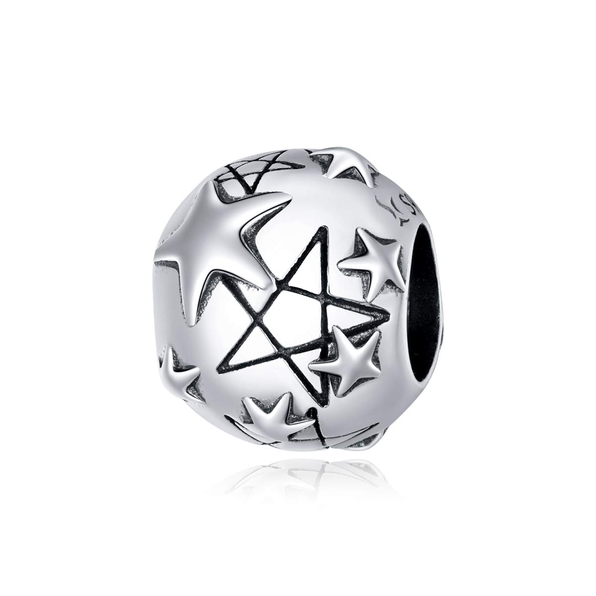 Bijoux Blu Genuine 925 Sterling Silver Starry Sky Star Charm for Original Luxury Brand Female DIY Jewellery Beads Make