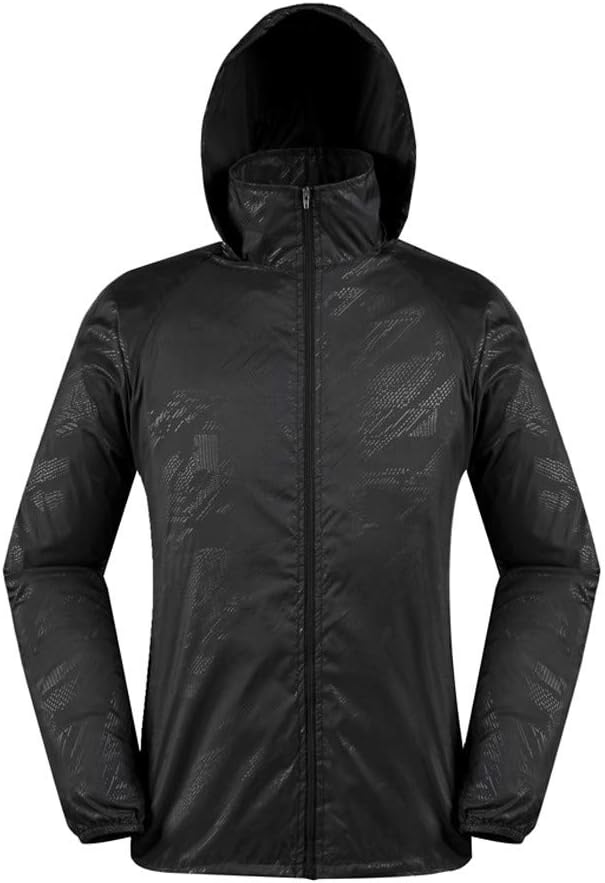 Realdo Womens Mens Waterproof Jacket, Lightweight Windbreaker Quick Dry Solid Running Coat + Storage Bag