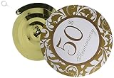 Amscan 50th Anniversary Value Pack Hanging Decorations , Gold