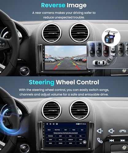 4G+64G Android Car Radio for Mercedes Benz ML GL W164 ML350 ML500 GL320 X164 ML280 GL350 9 Inch Carplay Wireless Radio with ndroid Auto Navi GPS Mirror Link Bluetooth WiFi/FM/RDS/EQ/SWC/USB