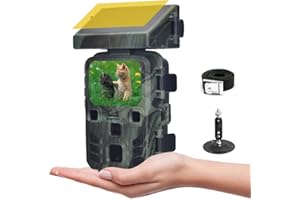 SUNTEKCAM Mini Solar Trail Camera 50MP 4K, Game Trail Cameras with Clear Infrared LEDs, Hunting Camera with Night Vision Moti