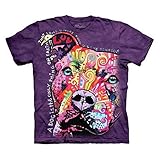 The Mountain Thoughtful Pit Bull Adult Purple T-shirt