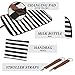 Diaper Bag by 8 Lemon Sharks - with Changing pad, Insulated Bottle Bag and Mini Purse - Designer Baby Bag for Moms and Dads - Black and White Stripes