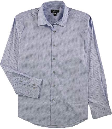 Alfani Mens Printed Regular Fit Button 