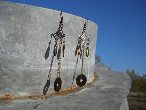 Lucky Coin and Magic Blade Dangling Earrings