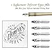 HSTYAIG Antique Feather Quill Pen Set Feather Dip Pen Calligraphy Writing Quill Pen Set for Kids Friend Birthday Present Set (Navy)