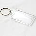 King&Pig 50pcs Key Chains Key Rings Transparent Clear Picture Photo Frames can open Keychains (rectangle)