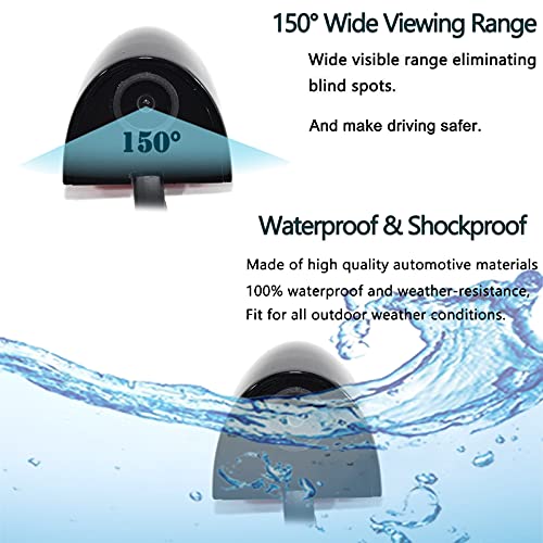 thumbnail image 2 of EWAY Mini Blind Spot Side View Camera - 120° Angle, 12V, With 4-Pin/RCA Plug For Trucks, RVs, Vans 2 of 13