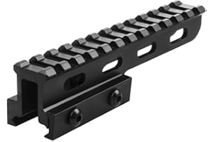 BRIDGEMOUNT Lion Gears 5" Long with 12 Slots 1" Low Profile Slim Riser Mount