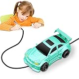 Kaerdun Inductive Train Toy Magic Mini Car Follow Drawn Black Line for Kids (Green Car)