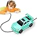 Kaerdun Inductive Train Toy Magic Mini Car Follow Drawn Black Line for Kids (Green Car)