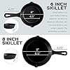 Cast-Iron-Skillet-Set-6810-1524cm2032cm254cm-3-Silicone-Handle-Holders-Pre-Seasoned-Oven-Safe-Cookware-IndoorOutdoor-Grill-Stove-Top-and-Induction-Safe cuisinel Cast Iron Skillet Set - 6"+8"+10" / 15.24cm+20.32cm+25.4cm + 3 Silicone Handle Holders - Pre-Seasoned Oven Safe Cookware - Indoor/Outdoor - Grill, Stove Top and Induction Safe