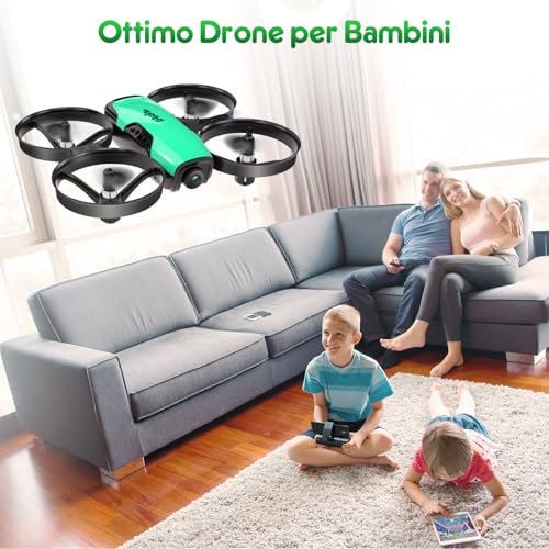 Loolinn | Drone Toy with Camera for Children (8+) Gift - Mini Radio Controlled Quadcopter, Safe to Fly, Two Batteries, C0 Approved Certification (Gift for Kids)