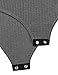 Doublju Stretchy Scoopneck Rayon & Ribbed Knit Bodysuit (Made In USA / Plus size available) CHARCOAL LARGE