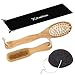 Body Brush Set, Kaptron 3 Pcs Set Natural Boar Bristle Brush and Konjac Sponge Exfoliating Body Feet Back Scrubber Brush, Dry Skin Brush, Pumic Stone, Cellulite Massager with Waterproof Storage Bag